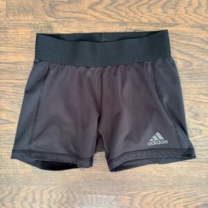 Adidas Compression Volley Black Athletic Shorts Solid Black Womens Size Small